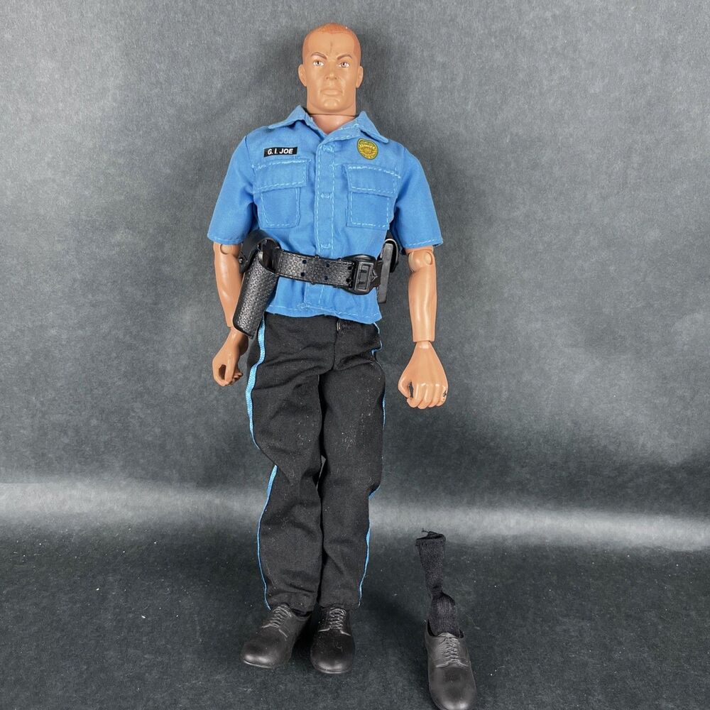 HASBRO 1996 GI JOE POLICE OFFICER Figure Outfit Belt Extra Foot Shoe Good Joints